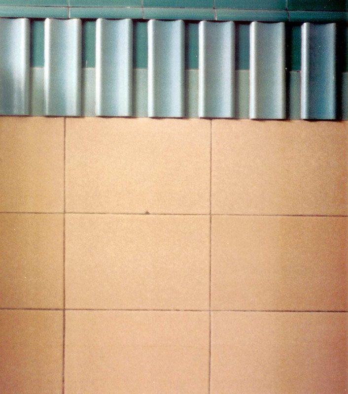 A detail of the architectural scheme designed by Sir Owen Williams in the Boots’ D6 Building in Nottinghamshire
