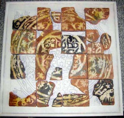 Display of medieval tiles for Shrewsbury Museum and Art Gallery 